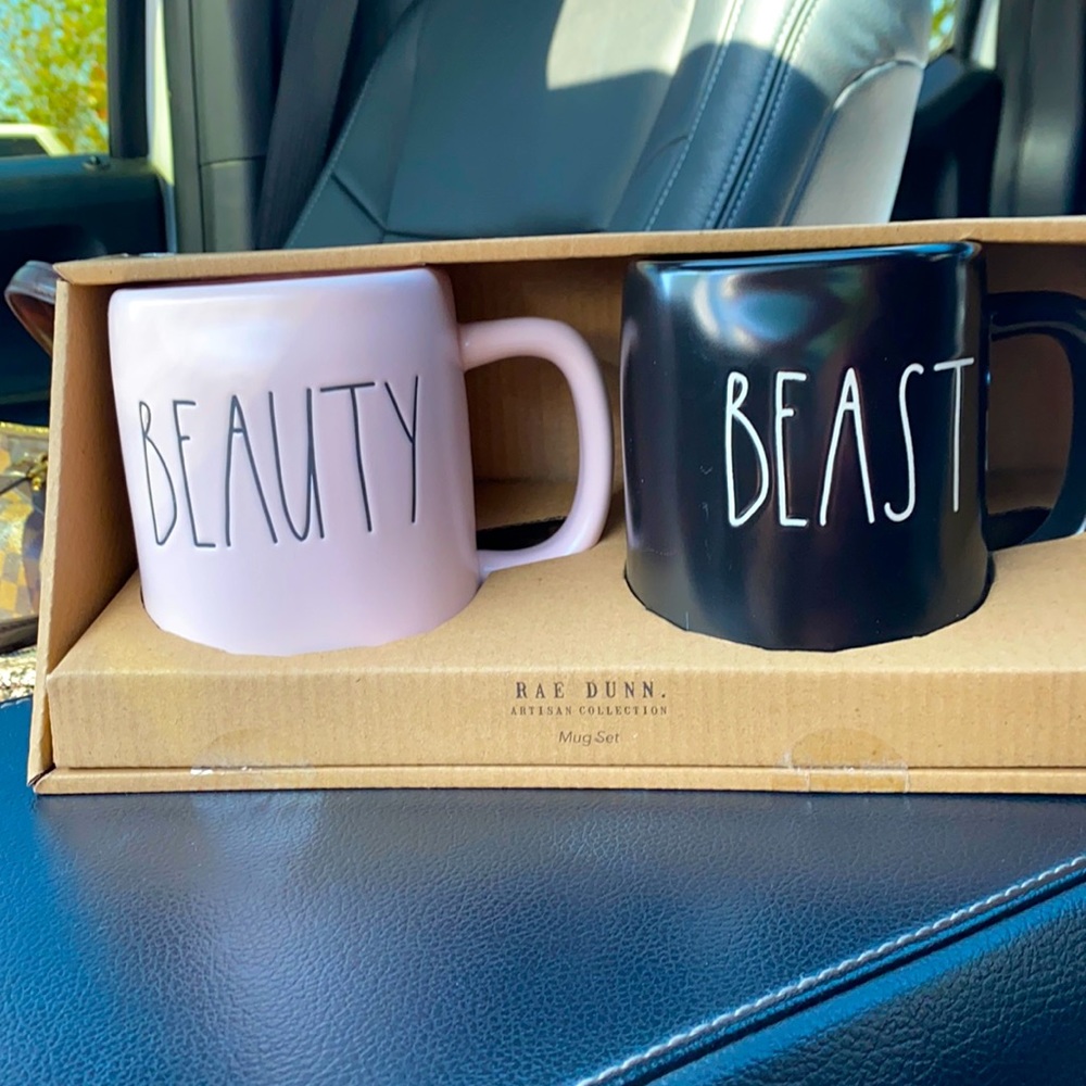 Rae Dunn Beaty and the Beast mug set